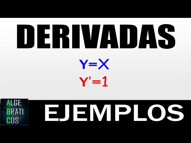 DERIVATIVES (examples of first derivatives)