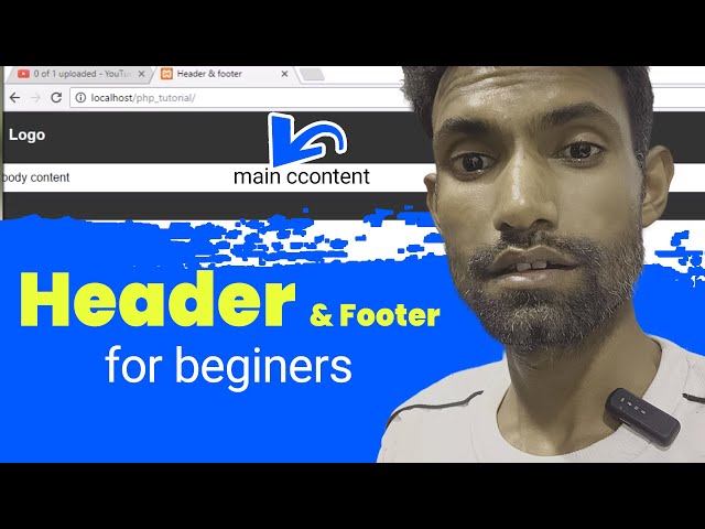 Header & Footer HTML CSS Tutorial for beginers