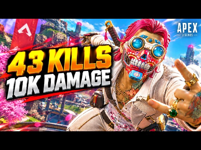 OCTANE 43 KILLS & 10K DMG WORLD RECORD SEASON 30 (Apex Legends Gameplay)