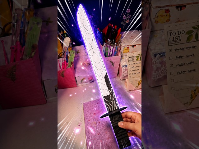 DIY easy paper craft | paper sword ⚔️ | #shorts #diy #craft #papercraftsword #shortsfeed #papercraft