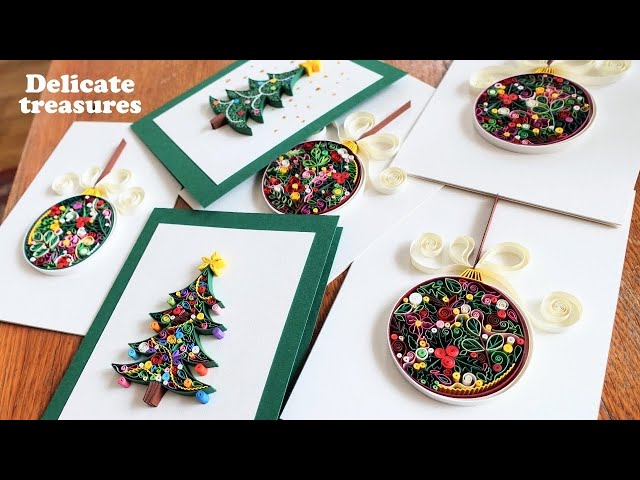 Make the most DELICATE Quilling Christmas Cards.