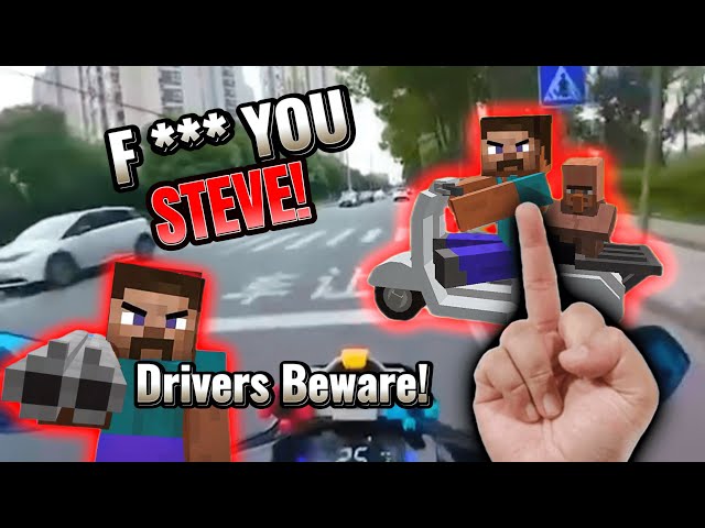 Minecraft: SteveIRL, Drivers Get Hurt!🚗💥