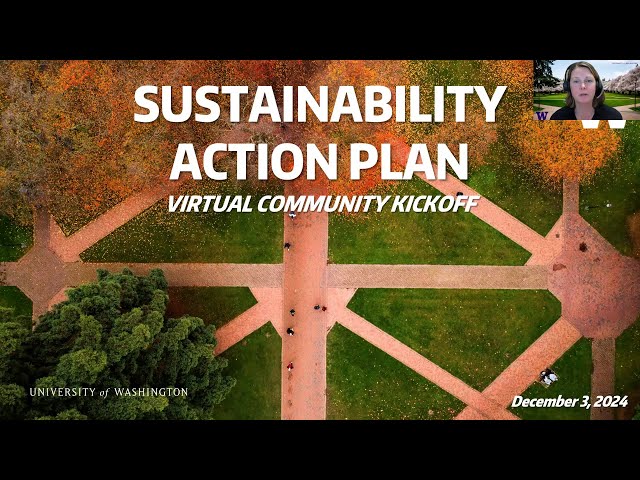 UW Sustainability Action Plan update online community kickoff