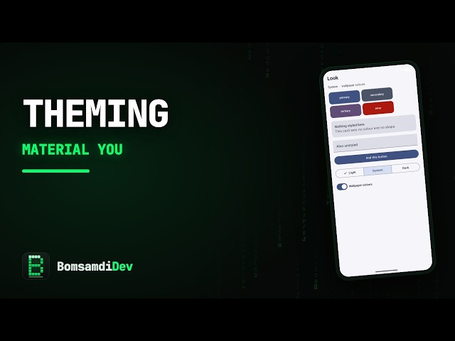 Material 3 Theming and Dynamic Colour in Jetpack Compose — Kotlin Tutorial