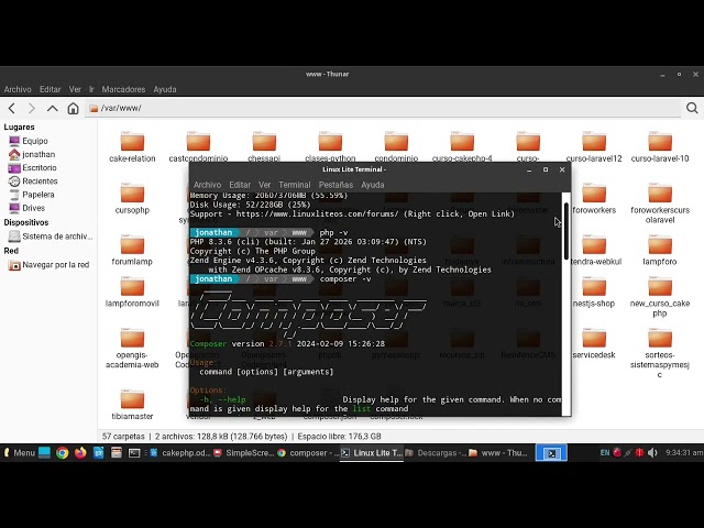 Install and create a project with Composer in CakePHP 4