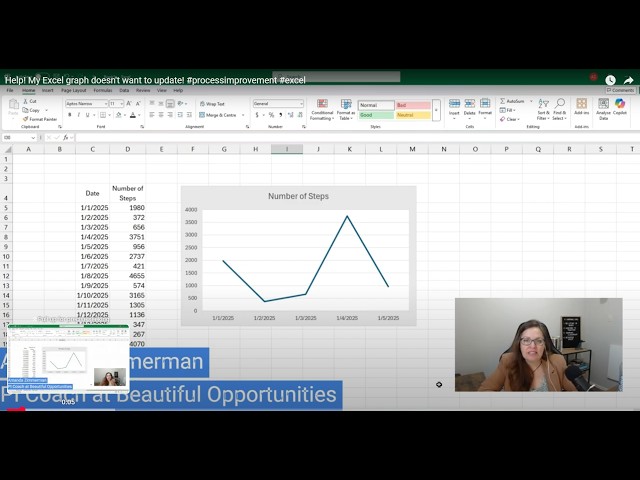 Help! My Excel graph doesn't want to update! #processimprovement #excel