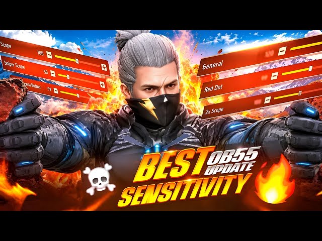 OB55 UPDATE BEST SENSIVITY 🤯🔥 FREE FIRE ☠️🔥