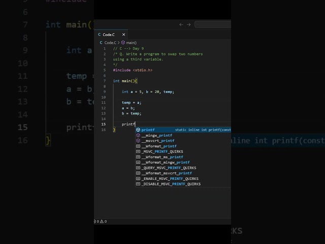 C Program: Swap Two Numbers #cprogramming #swapnumbers #cbasics