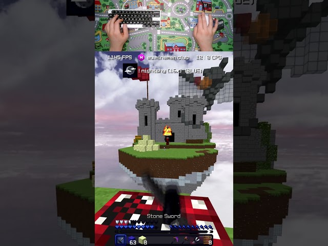 BLUE NIGHTSHY RECOLOR #shorts #viral #gaming #minecraft #minemenclub #pvp #fireballfight