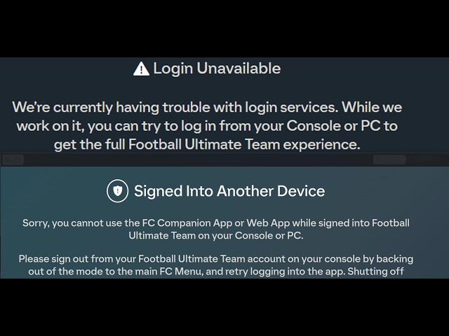 Fix EA Sports FC 27 FC Companion App/Web App Error Login Unavailable/Signed Into Another Device