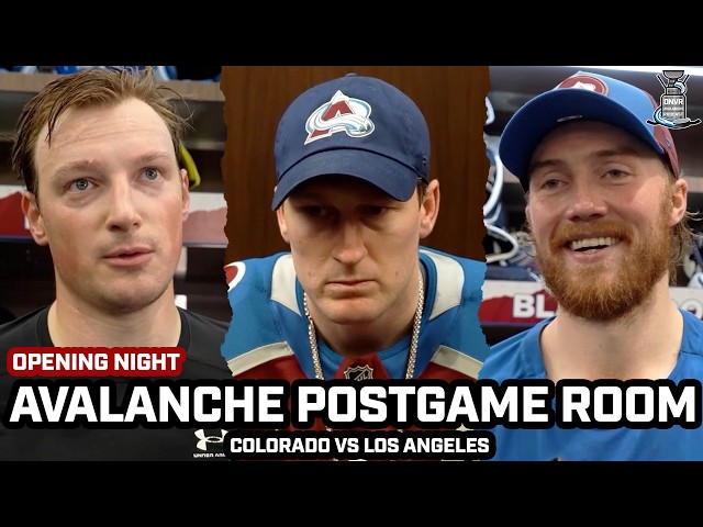 Nathan MacKinnon on FIGHT & 2 Goals + Avs Locker Room After DOMINANT 8-4 WIN vs LAK in Season Opener