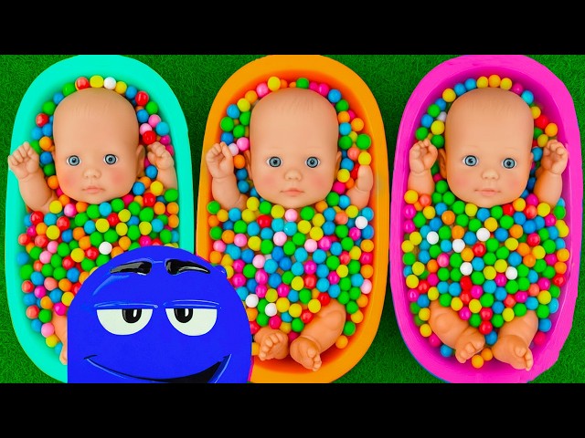 Satisfying Video l How to Make Rainbow Bathtubs into Mixing Slime with Glitter Pool Cutting ASMR 33