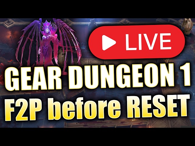 Gear Dungeon 1 MAX PUSH - Day 50 Pure F2P Challenge ⁂ Watcher of Realms