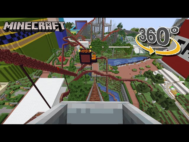 Roller Coaster 360 Degree Video in Minecraft