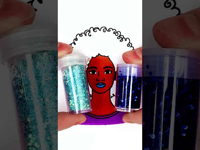 😍 Peinado Afro con Brillo DIY ✨ #brillo #chica #afro #peinado #niños #arte #fácil