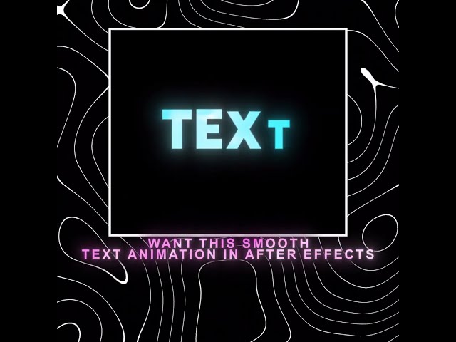 "Smooth Text Animation" | After Effects Tutorial || #tutorial #short