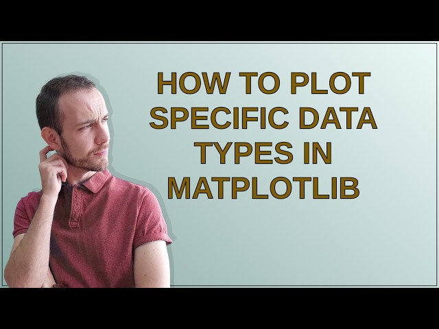 How to plot specific data types in matplotlib