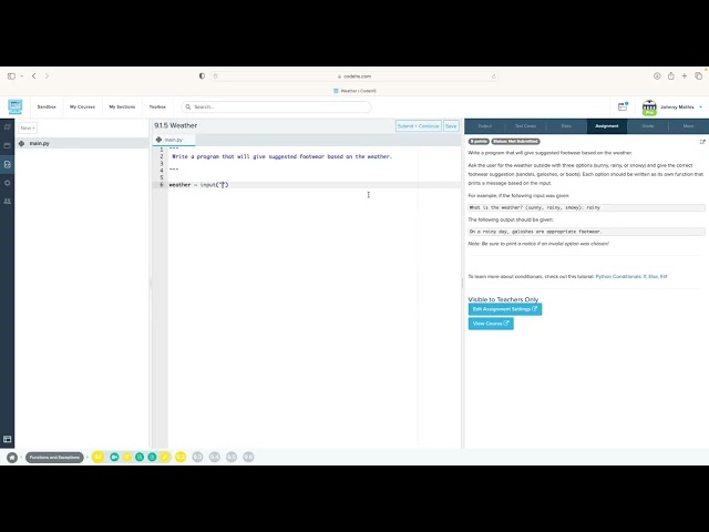 Codehs Python 9.1 Video Tutorial: Functions