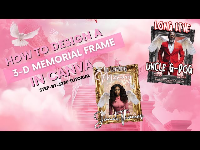 How to Design a 3D Memorial Frame in Canva | Step-by-Step Tutorial