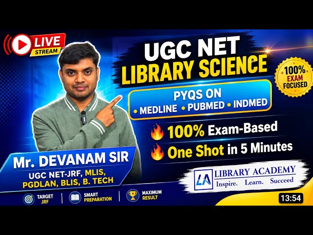 🔥UGC NET LIS: MEDLARS MEDLINE PubMed INDMED PYQ MCQ Discussion | Bihar Librarian LET Online Class