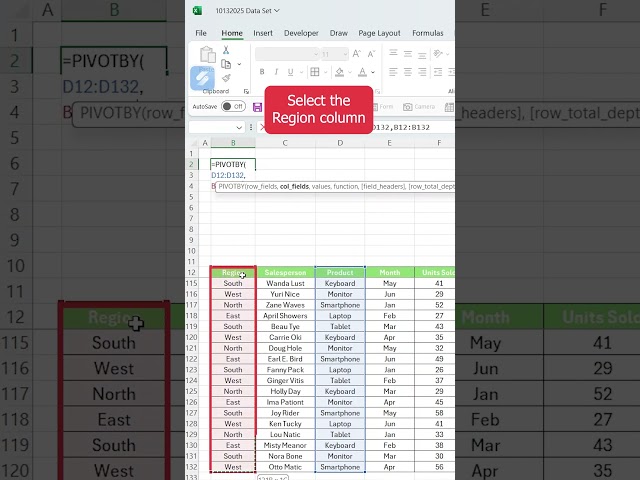 How to Build a Pivot Table Instantly Using Excel’s PIVOTBY Function