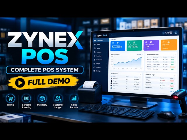 POS software| Full Demo zynexsoft