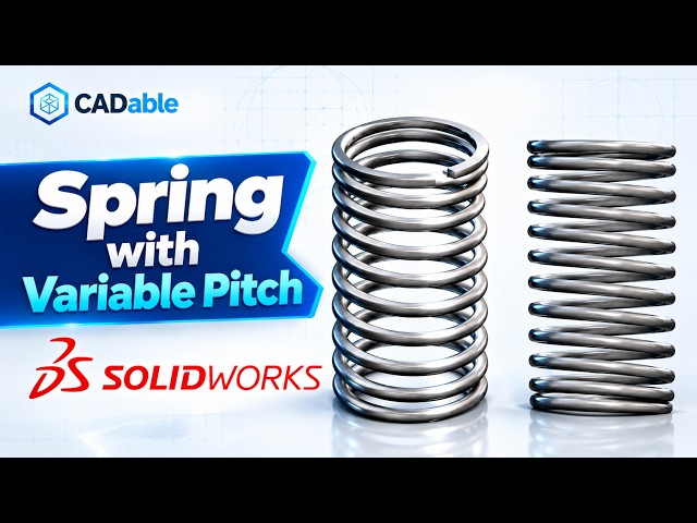 Model Spring in Solidworks | Spring with Variable Pitch Solidworks | Cut with Surface | CADable
