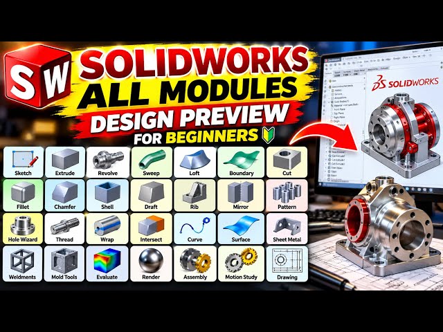 SOLIDWORKS Tutorial for Beginners: Full Course in 10minutes