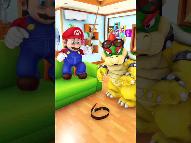 When Bowser is cross-eyed 😂😂 Animation Meme #funny #mario