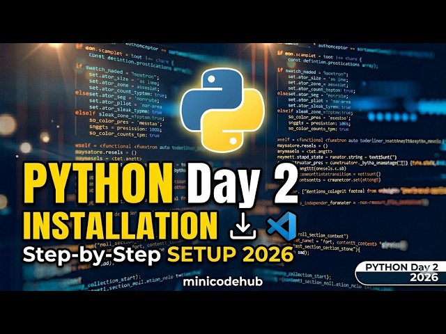 Day 2 (How to Install Python in 2026 (Step-by-Step)) #pythonforbeginners #python