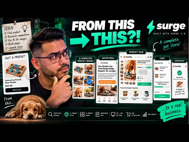 I Built a High-Converting Shopify Pet Store From Scratch With AI and Surge 2.0 Shopify Theme