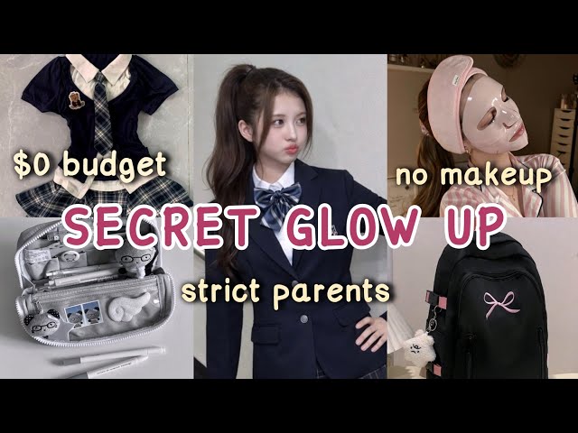 Glow Up For School on A BUDGET (Strict School, $0 Budget)