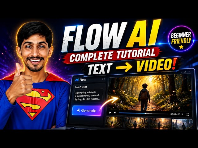 Google Flow AI Tutorial for Beginners 2026 | Create AI Videos Step-by-Step (Free Guide)