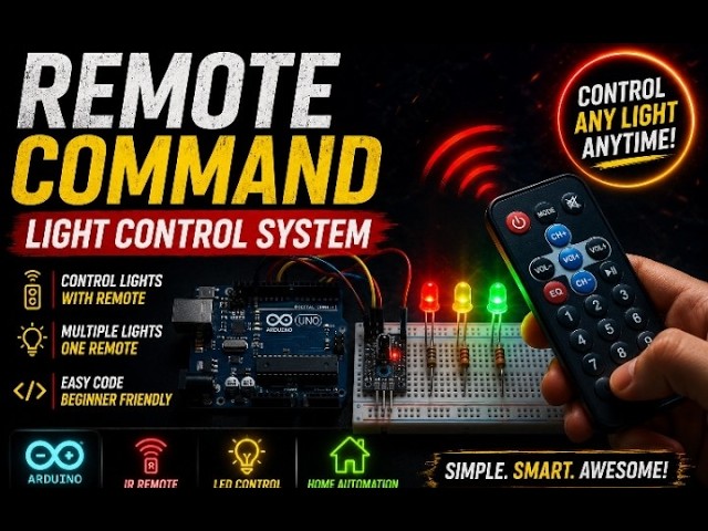 Arduino Uno project -#30 Remote comand and light control system