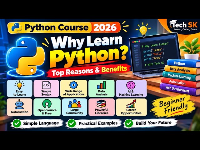 Why Learn Python? 🐍 | Python क्यों सीखें? | Python Tutorial 2026 | Hindi + English