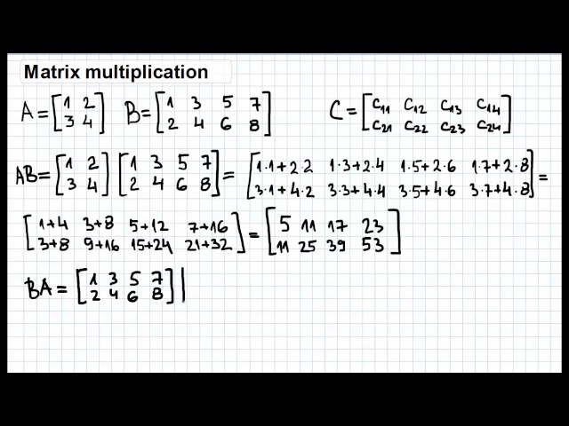 How to multiply matrices by MacSteve Tutorials