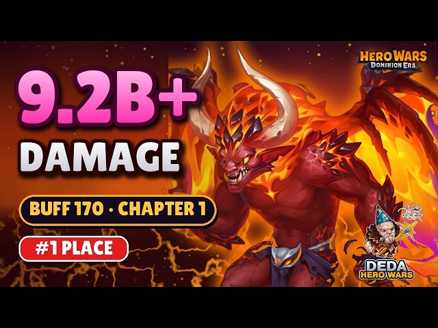 Archdemon 9.2 BILLION Damage! New Records with Buff 170. Hero-Wars: Dominion Era