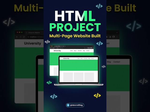 🏫 I Built a Mini University Website Using Just HTML