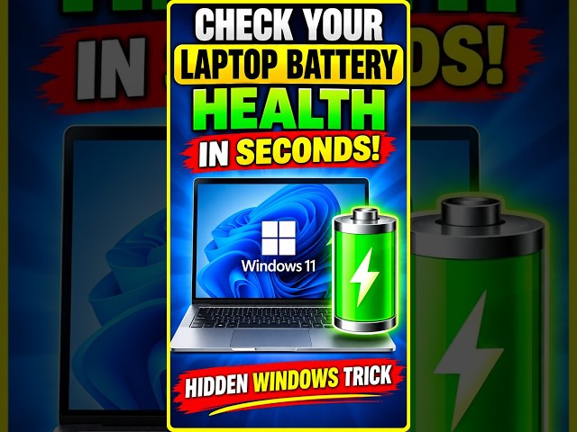 Is Your Laptop Battery Dying? Check Battery Health with ONE Command! 🔋💻 #Windows11 #BatteryHealth