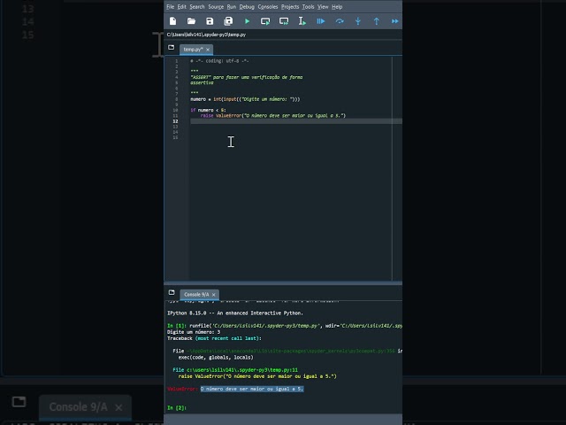 Python - Palavra chave ASSERT  #estruturadedados #pythonlanguage #programação #desenvolvedores