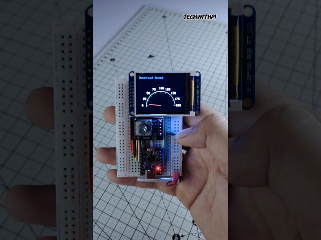 🚀 Build Your Own WiFi Speed Tester with ESP32! 📶#ESP32 #WiFi #InternetSpeed #SpeedTest #ST7735