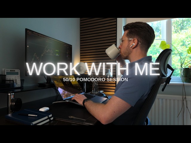 Work With Me | 2 Hour Pomodoro Focus Session for Deep Work, Study & Trading | 50-10-50 Timer