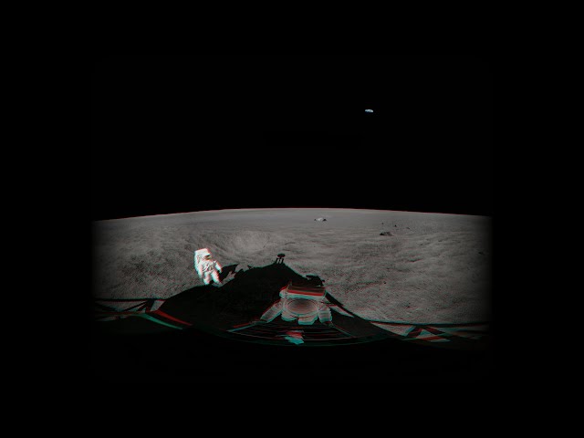 8K 'Google 180' sample of Buzz Aldrin descending the ladder in "Excursion: 137 Minutes on the Moon"