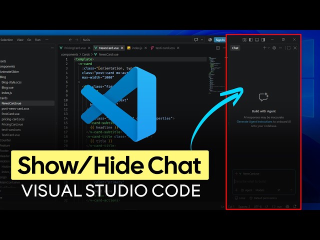 How to Show and Hide Chat in Visual Studio Code