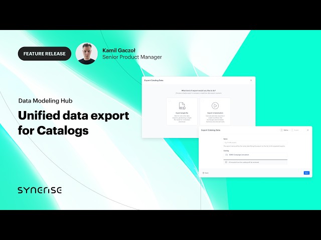 Product Update - Unified data export for Catalogs