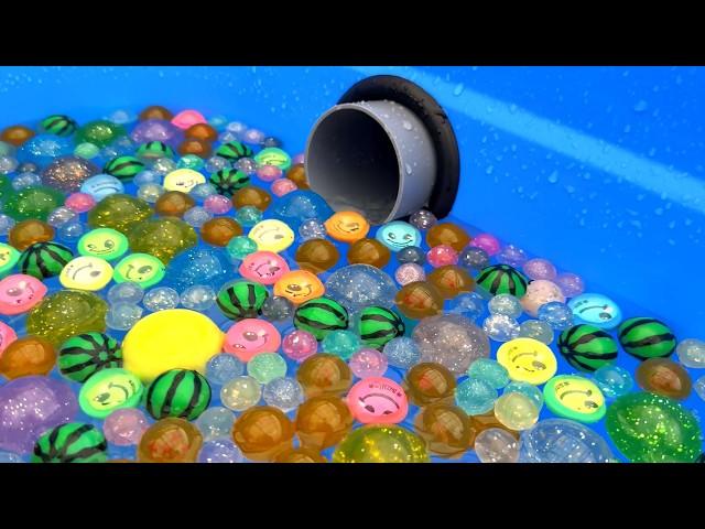 Water Marble Run ☆ Yellow Ball and 1000 Tiny Balls