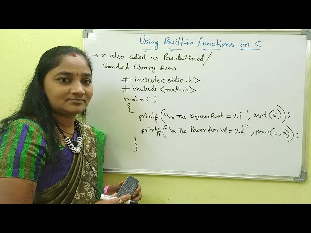 C Programming Language | Class 69 | Using Built-in Functions in C | In Telugu and English | Telug...