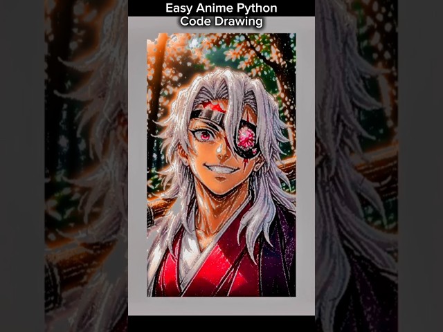 Easy Anime Python Code Drawing #shorts
