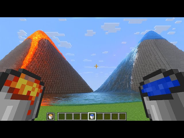 Realistic Lava bucket vs Water bucket (what will happen?) - Minecraft Compilation