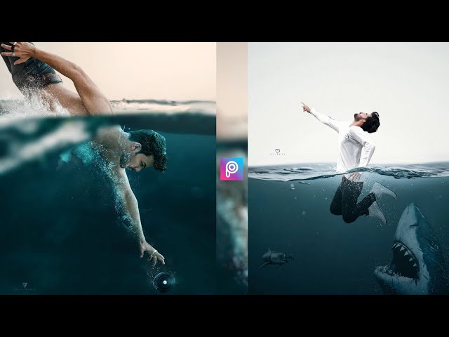Picsart Underwater Concept | Fish in Sea Water Photo Editing Tutorial in PicsArt step by step - KR